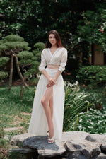 Organza White Silk Top