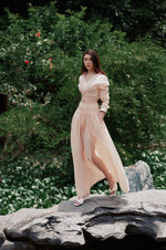 Organza Silk Top - Beige