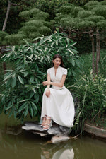 Pleated  Dress - White