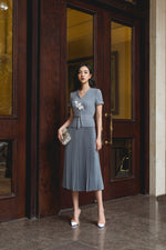 Blue - Orchid Pleat Dress