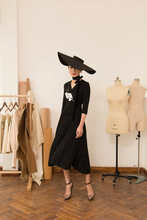 Orchid Pleat Dress