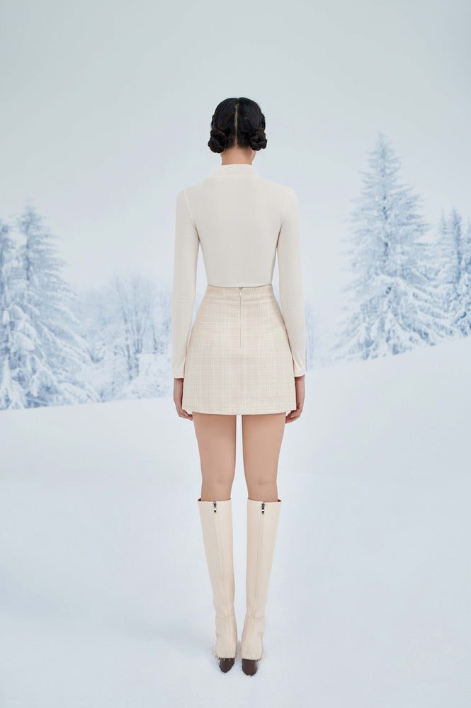 Ivory Mini Skirt
