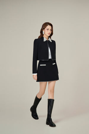 BEADED BOW JACKET
