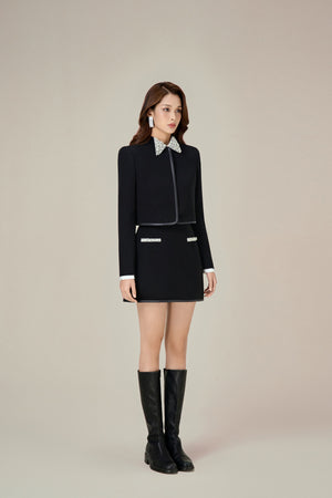 BEADED BOW JACKET