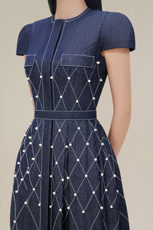 Denim Pearl Dress