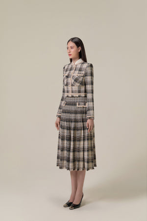 Plaid Midi Skirt.