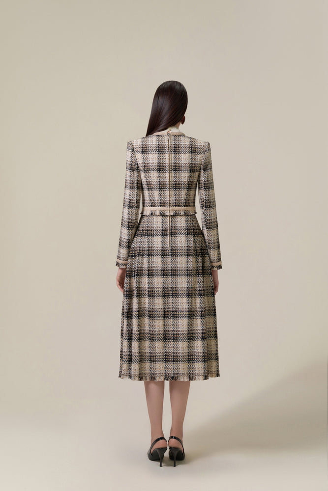 Plaid Midi Skirt.