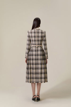 Plaid Midi Skirt.