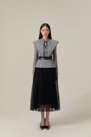 Jackie Jacket - Black and White Houndstooth