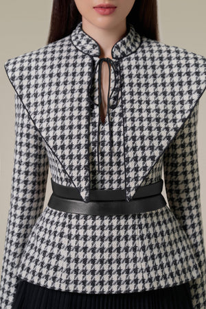 Jackie Jacket - Black and White Houndstooth