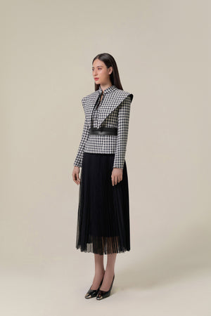 Jackie Jacket - Black and White Houndstooth
