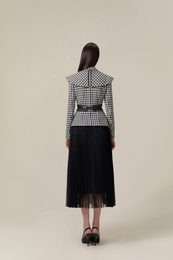 Jackie Jacket - Black and White Houndstooth