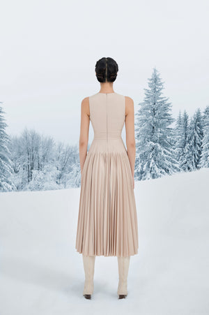 
            
                Load image into Gallery viewer, Porcelain Pleated Midi Dress
            
        