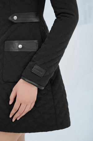 Black Quilted Mini Dress