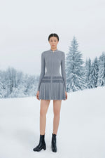 Grey Smocked Mini Dress