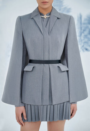 Grey Cape Blazer