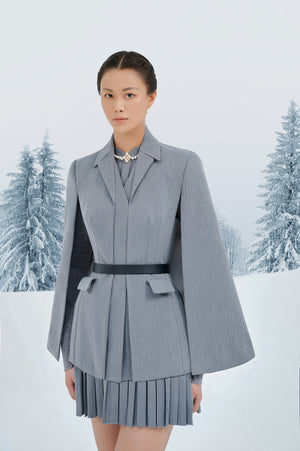 Grey Cape Blazer
