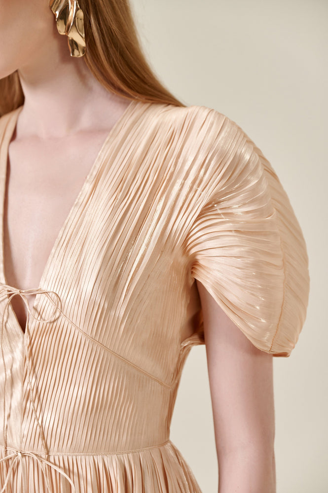 Sunshine Pleated Midi Dress