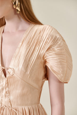 Sunshine Pleated Midi Dress