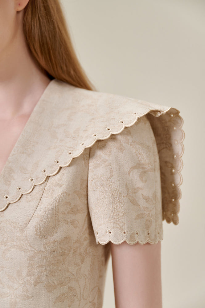 Linen Cut Out Sailor Top