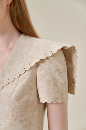 Linen Cut Out Sailor Top