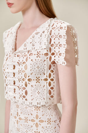 Lace White Top