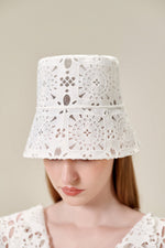 White Lace Bucket Hat