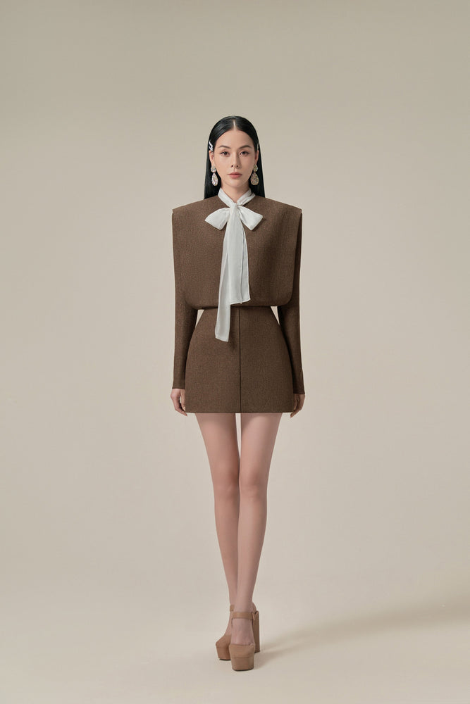 CHOCOLATE POWER MINI DRESS