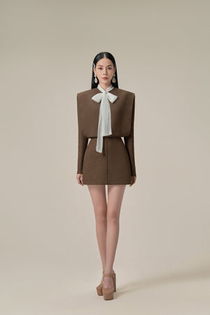 CHOCOLATE POWER MINI DRESS