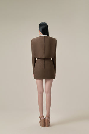 CHOCOLATE POWER MINI DRESS