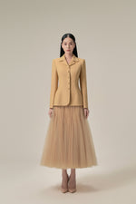 PERFECT CAMEL DOUBLE-FACED WOOL & CASHMERE BLAZER