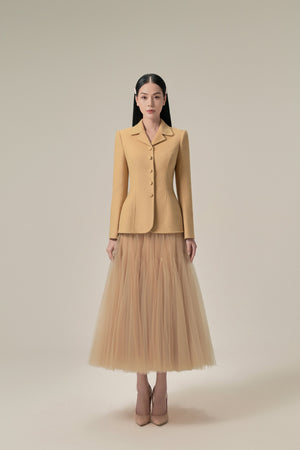 PERFECT CAMEL DOUBLE-FACED WOOL & CASHMERE BLAZER