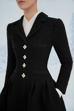 Black Flared Mini Dress