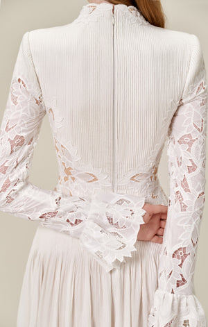 Lace Embroidered Mini Dress