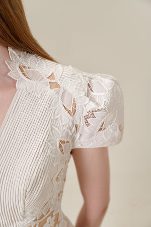 Lace Embroidered Midi Dress