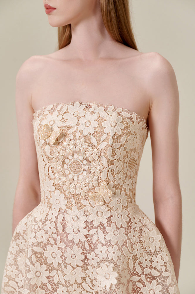 Beaded Butterflies Midi Dress