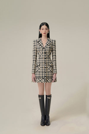 CLASSIC GINGHAM TAILORED DRESS
