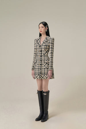 CLASSIC GINGHAM TAILORED DRESS