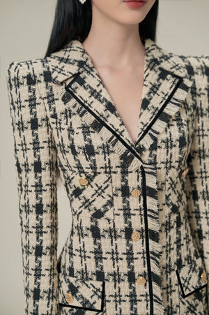 CLASSIC GINGHAM TAILORED DRESS