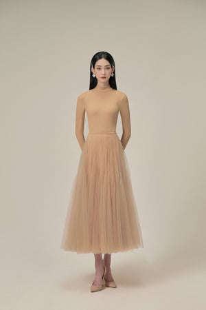 CAFE TULE TRIANGLE SKIRT WITH LINING