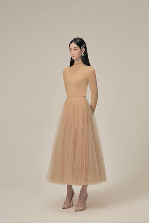 CAFE TULE TRIANGLE SKIRT WITH LINING