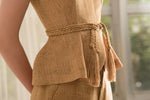 Linen Peplum Blazer