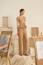 Linen Peplum Blazer