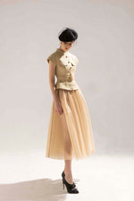 GOLD SHEER SKIRT