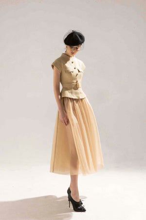 GOLD SHEER SKIRT