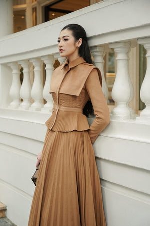 Chocolate  Pleat Sailor Skirt