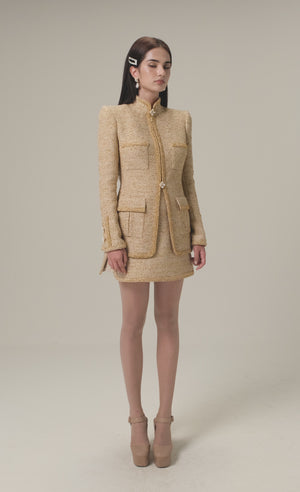 
            
                Load and play video in Gallery viewer, GOLD TWEED JACKET
            
        