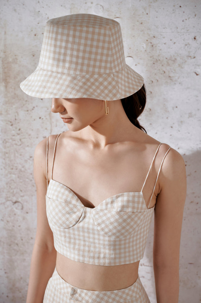 
            
                Load image into Gallery viewer, Cotton Gingham Bra-Top
            
        