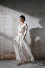 Organza Long Skirt - White