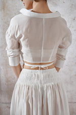 Organza Silk Top - White